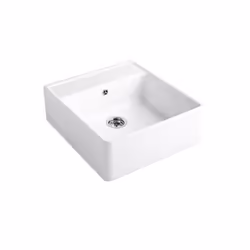 Evier timbre office  Tradition Stone White CeramicPlus avec vidage manuel