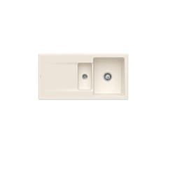 Evier 1 bac 1/2  Siluet 60 R Crème CeramicPlus avec vidage manuel