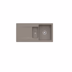 Evier 1 bac 1/2 Siluet 60 R Timber CeramicPlus avec vidage manuel
