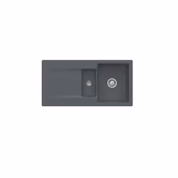 Evier 1 bac 1/2  Siluet 60 R Graphite CeramicPlus avec vidage automatique