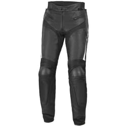 Büse Dervio Pantalon de moto en cuir, noir-blanc, taille 60 pour Hommes