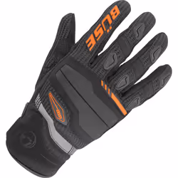 Büse Fresh Gants, noir-orange, taille XL pour Hommes