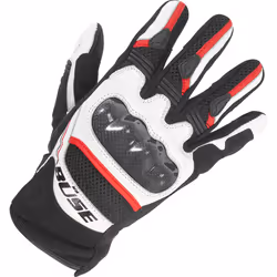 Büse Safe Ride Gants, noir-blanc-rouge, taille 4XL pour Hommes