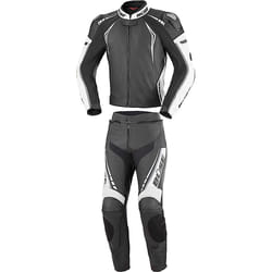 Büse Silverstone Pro Combinaison de deux pièces moto cuir, noir-blanc, taille 48 pour Hommes