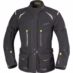 Büse Grado Veste de dames moto Textile, noir-jaune, taille 38 pour Femmes
