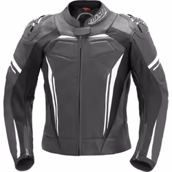 Büse Imola Veste de moto en cuir de dames, noir-blanc, taille 36 pour Femmes
