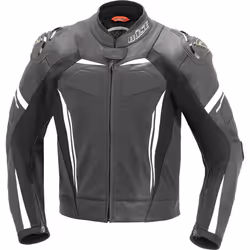 Büse Imola Veste en cuir de moto, noir-blanc, taille 26 pour Hommes