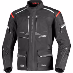 Büse Nova Veste textile de moto, noir-rouge, taille 48 pour Hommes