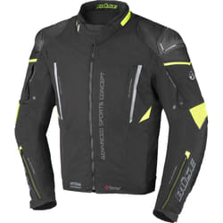 Büse Rocca Veste textile de moto, noir-jaune, taille 52 pour Hommes