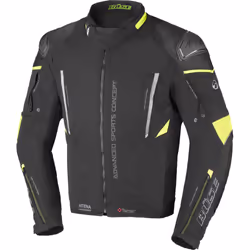 Büse Rocca Veste textile de moto, noir-jaune, taille 60 pour Hommes