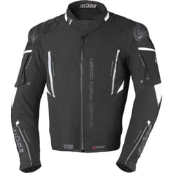 Büse Rocca Veste textile de moto, noir-blanc, taille 46 pour Hommes
