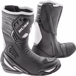 Büse Sport Evo Bottes de moto, noir-blanc, taille 36 pour Hommes