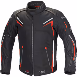 Büse Mugello Veste textile moto, noir-rouge, taille L pour Hommes