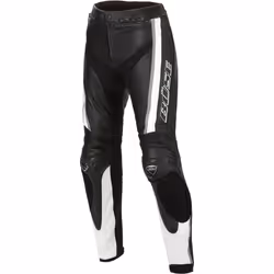 Büse Mille Pantalon en cuir de moto, noir-blanc, taille 52 pour Hommes