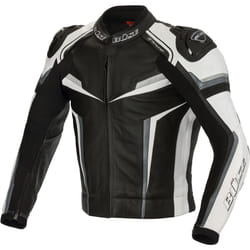 Büse Mille Veste en cuir de moto, noir-blanc, taille L pour Hommes