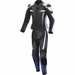 Büse Mille Costume en cuir de moto de dames de deux pièces, noir-bleu, taille 40 pour Femmes