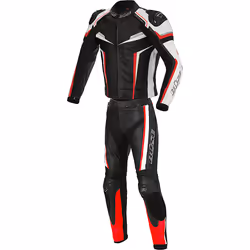 Büse Mille Costume en cuir de moto deux pièces, noir-rouge, taille 52 pour Hommes