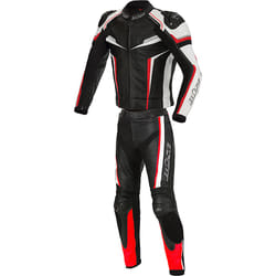 Büse Mille Costume en cuir de moto deux pièces, noir-rouge, taille 52 pour Hommes