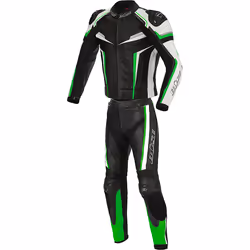 Büse Mille Costume en cuir de moto deux pièces, noir-vert, taille 48 pour Hommes