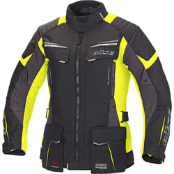 Büse Lago Pro Veste textile de moto de dames, noir-jaune, taille 44 pour Femmes