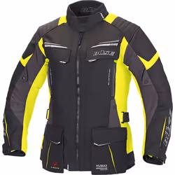 Büse Lago Pro Veste textile de moto de dames, noir-jaune, taille 38 pour Femmes