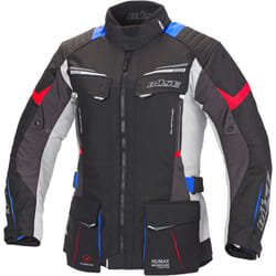 Büse Lago Pro Veste textile de moto de dames, gris-rouge-bleu, taille 40 pour Femmes