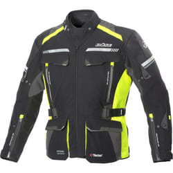 Büse Highland 2 Veste textile de moto, noir-gris-jaune, taille 28 pour Hommes