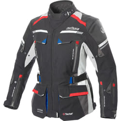 Büse Highland 2 Veste textile de moto pour dames, noir-rouge, taille 46 pour Femmes