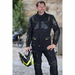 Büse Travel Pro Blouson textile de moto, noir-gris-jaune, taille 48 pour Hommes - Vue supplémentaire 10