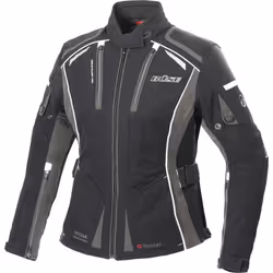 Büse Linda Veste textile de moto pour dames, noir-gris, taille 44 pour Femmes