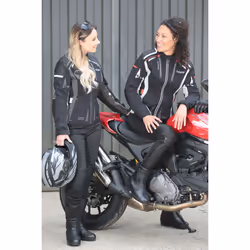 Büse Linda Veste textile de moto pour dames, noir-gris, taille 44 pour Femmes - Vue supplémentaire 4