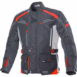 Büse Torino II Veste textile de moto, noir-rouge, taille 4XL pour Hommes