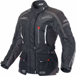 Büse Torino II Veste textile de moto pour dames, noir-gris, taille 52 pour Femmes