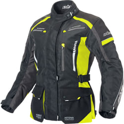 Büse Torino II Veste textile de moto pour dames, noir-jaune, taille 38 pour Femmes