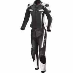 Büse Mille Costume en cuir de moto de dames de deux pièces, noir-jaune, taille 42 pour Femmes