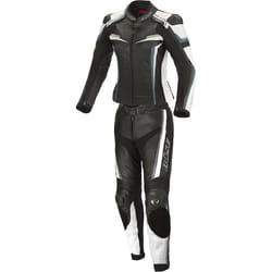 Büse Mille Costume en cuir de moto de dames de deux pièces, noir-jaune, taille 42 pour Femmes