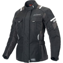 Büse Breno Pro Veste textile de moto pour femmes, noir-gris, taille 48