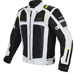 Büse Livorno Veste textile de moto, gris, taille L pour Hommes