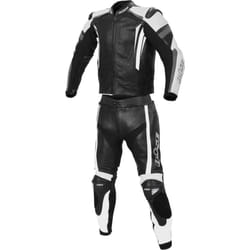 Büse Track Deux pièces dames costume en cuir de moto, noir-blanc, taille 40 pour Femmes