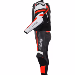 Büse Track Deux pièces dames costume en cuir de moto, noir-rouge, taille 36 pour Femmes