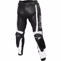 Büse Track Pantalon en cuir de moto pour dames, noir-blanc, taille M pour Femmes