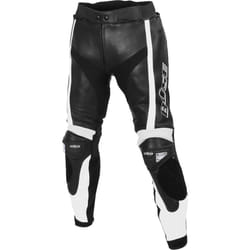 Büse Track Pantalon en cuir de moto pour dames, noir-blanc, taille M pour Femmes