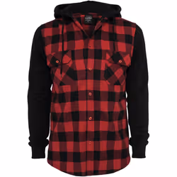 Urban Classics TB513, Chemise, Adulte, Mâle, Noir, Rouge, M, SML