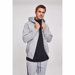 Sweatshirt à capuche grandes tailles Urban Classic zip coton