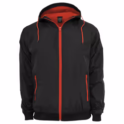 Urban Classics TB147-00044-0060, Veste coupe-vent, Mâle, Adulte, 2 pochettes, Coton, Elastane, Polyamide, Polyester, Noir, Ro ...