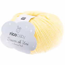 Rico Design Baby Dream dk uni - A Luxury Touch, Bébé, Léger, Jaune, Acrylique/Polyamide, 115 m, 30 °C