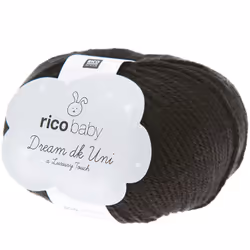 Rico Design Baby Dream dk uni - A Luxury Touch, Bébé, Léger, Noir, Acrylique/Polyamide, 115 m, 30 °C