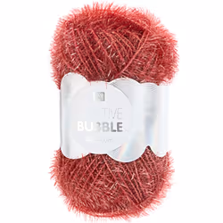 Rico Design Creative Bubble, Artisanat, Rouge, Polyester, 90 m, 50 g, Lavage couleur (60°C)