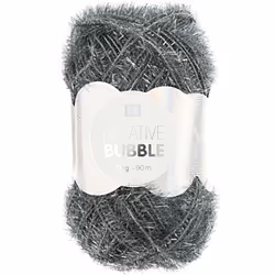 Rico Design Creative Bubble, Artisanat, Argent, Polyester, 90 m, 50 g, Lavage couleur (60°C)