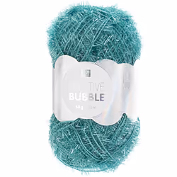 Rico Design Creative Bubble, Artisanat, Turquoise, Polyester, 90 m, 50 g, Lavage couleur (60°C)